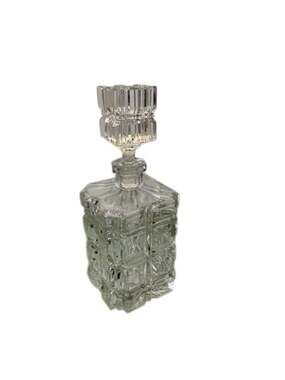 VTG Whiskey Bourbon Crystal Cut Glass Decanter With Stopper